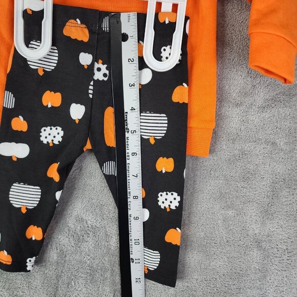 Girls Cat & Jack Little Pumpkin Sweatshirt & Legging Set Halloween 0-3 Months - Picture 10 of 11